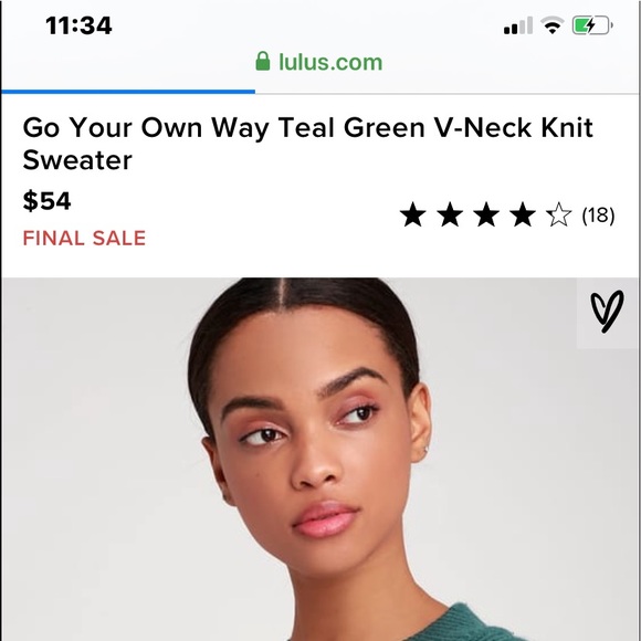 Lulu’s teal knit sweater NWT - Picture 2 of 6